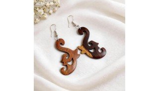 New Collection Wood Earrings Unique Model Design